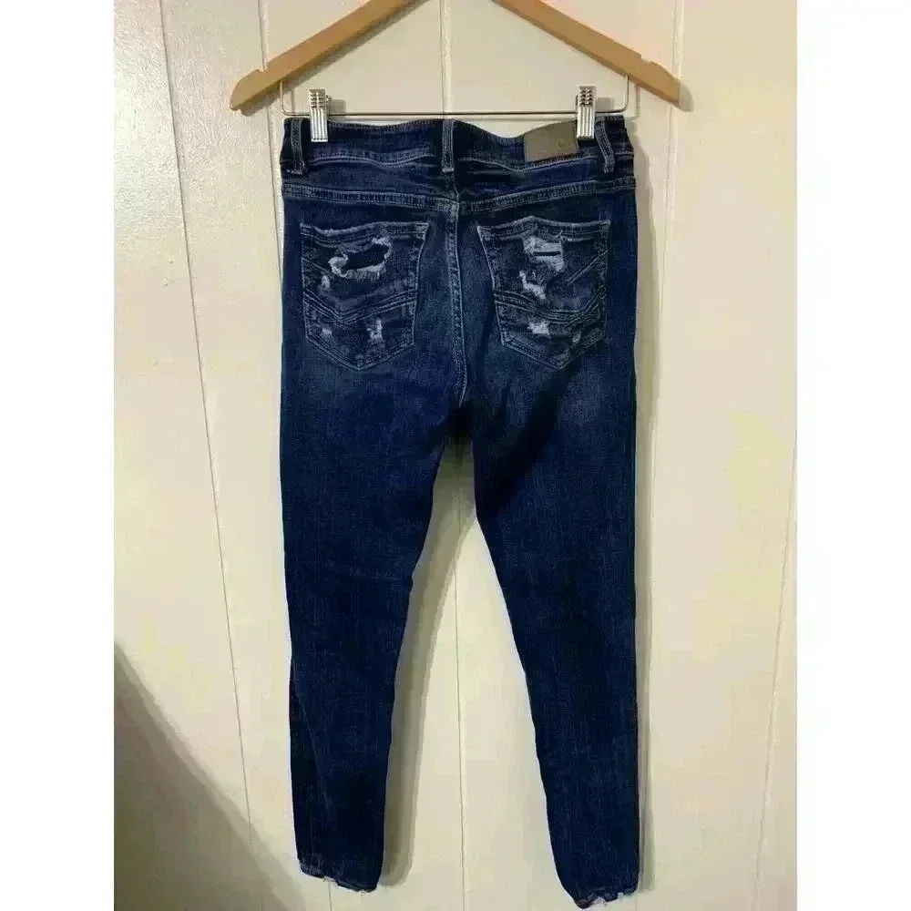 BKE Jeans Women's 26 Victoria Universal Fit Mid Rise Skinny Distressed pocket - Picture 2 of 9